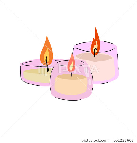 Scented candles in glass jar. Romantic Flame Scented candles in glass jar. Romantic Flame 101225605