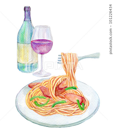 Neapolitan watercolor illustration Neapolitan watercolor illustration 101226434