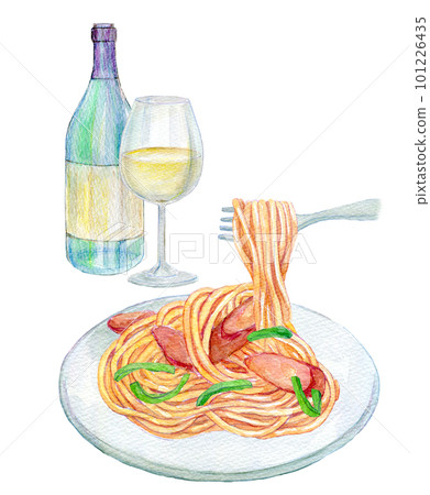 Neapolitan watercolor illustration 101226435