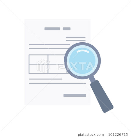 Magnifying glass and documents 101226715