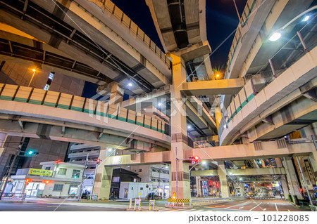 Night view of Hakozaki Junction Night view of Hakozaki Junction 101228085