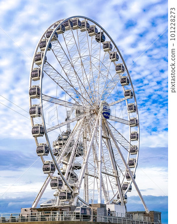 Scheveningen Strand, The Pier beach and promenade in The Hague, Netherlands 101228273