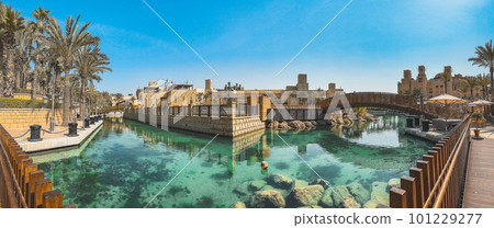 Souk Madinat Jumeirah in Dubai, traditional arabian bazaar market, UAE Souk Madinat Jumeirah in Dubai, traditional arabian bazaar market, UAE 101229277