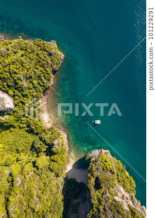 Aerial view of Koh Kai chicken island and Ko Khom in Krabi, Thailand Aerial view of Koh Kai chicken island and Ko Khom in Krabi, Thailand 101229291