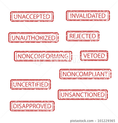 Rubber stamps of rejection and cancelled collection Rubber stamps of rejection and cancelled collection 101229365