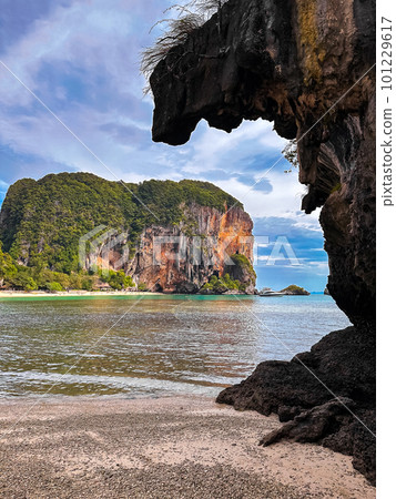 Aerial view of Koh Kai chicken island and Ko Khom in Krabi, Thailand 101229617