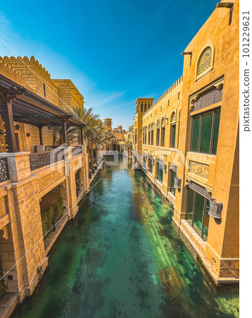 Souk Madinat Jumeirah in Dubai, traditional arabian bazaar market, UAE Souk Madinat Jumeirah in Dubai, traditional arabian bazaar market, UAE 101229621