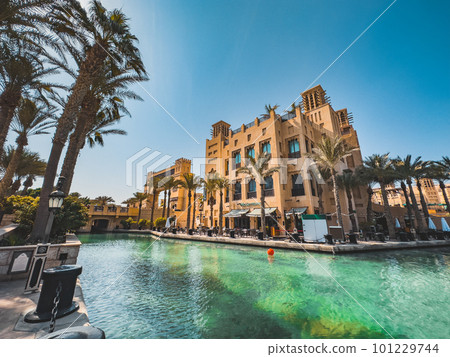 Souk Madinat Jumeirah in Dubai, traditional arabian bazaar market, UAE Souk Madinat Jumeirah in Dubai, traditional arabian bazaar market, UAE 101229744