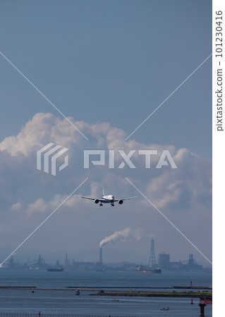 Passenger plane taking off from Haneda Airport Passenger plane taking off from Haneda Airport 101230416