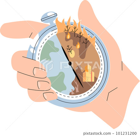 Global warming concept. Remainder of life on planet. Environment changing, ecological catastrophy 101231200