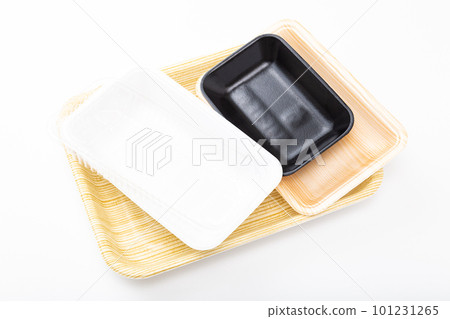 Food tray placed on a white background Food tray placed on a white background 101231265