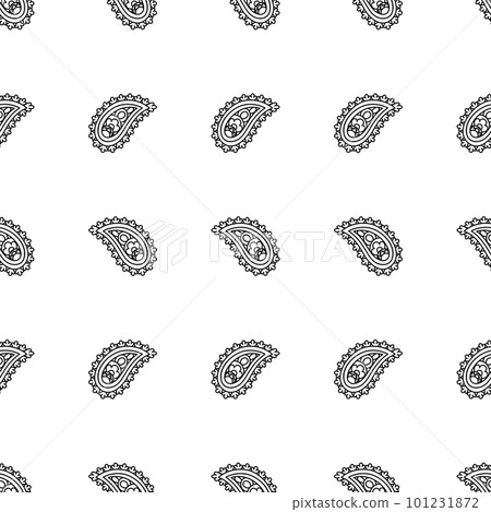 Paisley Ethnic Floral Hand Drawn Seamless Pattern Paisley Ethnic Floral Hand Drawn Seamless Pattern 101231872