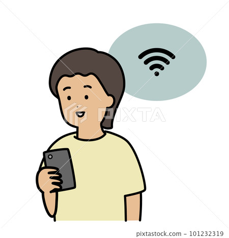 People happy to be connected to Wifi People happy to be connected to Wifi 101232319