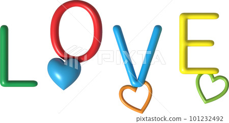 Valentine concept love heart for graphic decorate. 3d render illustation Valentine concept love heart for graphic decorate. 3d render illustation 101232492