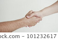 Two Man Friends Hand Shake Close up Shot. Concept of Connection People Partners. Colleagues Friendly Agree of Opportunity Startup. Hands Holding Part of Human Body. Development Modern Ambition Worker 101232617