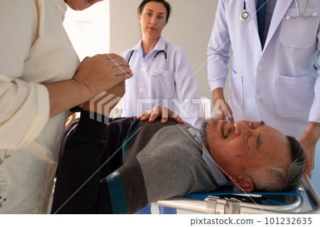The doctor immediately sent the elderly patient The doctor immediately sent the elderly patient 101232635