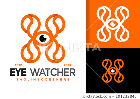 Eye Watcher logo vector icon illustration Eye Watcher logo vector icon illustration 101232843