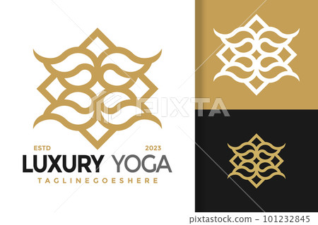 Luxury beauty Yoga logo vector icon illustration 101232845