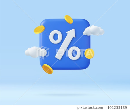 3d percent up arrow symbol icon 3d percent up arrow symbol icon 101233189