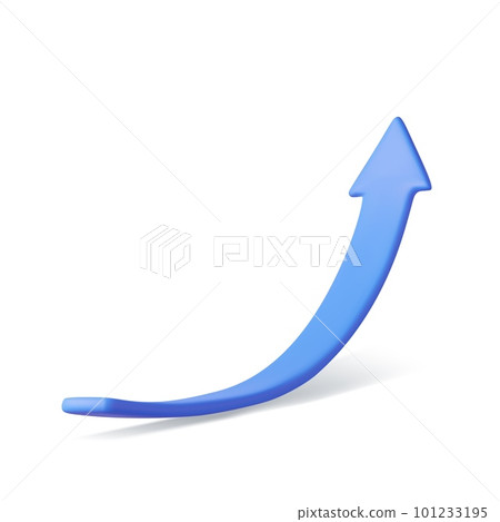 3d Growing blue Arrow up. 3d Growing blue Arrow up. 101233195