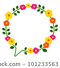Pop and cute flower speech bubble 101233563