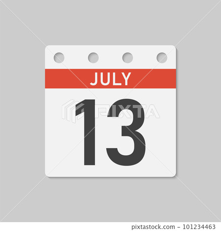 Icon page calendar day - 13 July 101234463