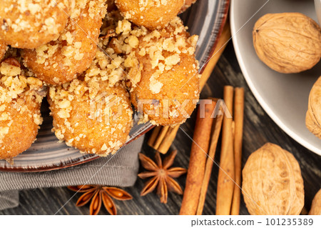 Christmas honey cookies Melomakarona Christmas honey cookies Melomakarona 101235389