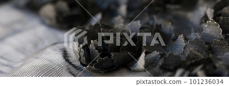 Elegant fabric decorated with cloth flowers textured background Elegant fabric decorated with cloth flowers textured background 101236034