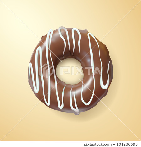Realistic Detailed 3d Milk Chocolate Glazed Donut Dessert or Snack. Vector illustration of Doughnut Realistic Detailed 3d Milk Chocolate Glazed Donut Dessert or Snack. Vector illustration of Doughnut 101236593