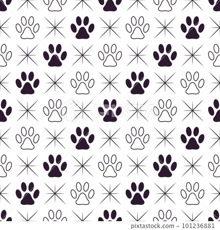 pattern with pet footprint in square diagonal grid pattern with pet footprint in square diagonal grid 101236881