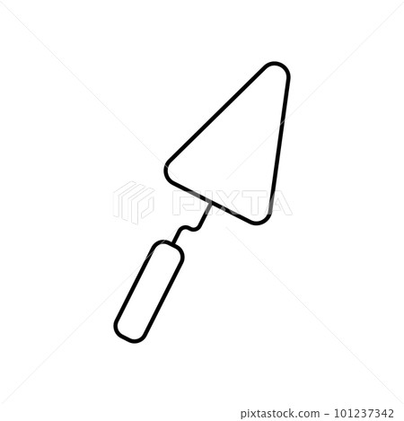 Putty tool flat icon. 1st May Worker s Day. 101237342