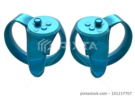 Virtual reality controller for gaming in style glassmorphism or frosted glass 101237707