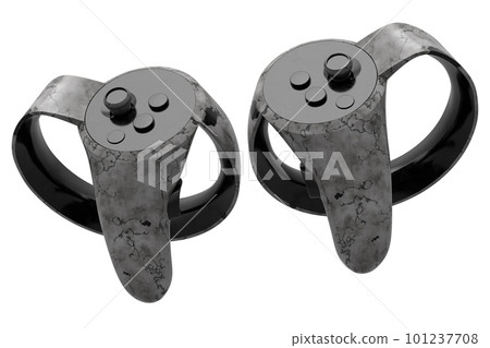 Virtual reality controllers for online gaming with black marble texture 101237708