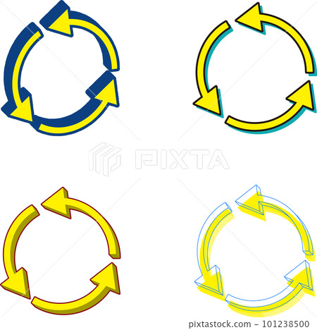 Cycle diagram infographic arrow yellow set Cycle diagram infographic arrow yellow set 101238500
