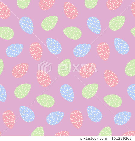 Easter seamless pattern with patterned Easter eggs in trendy soft hues. Happy Easter. Springtime Easter seamless pattern with patterned Easter eggs in trendy soft hues. Happy Easter. Springtime 101239265