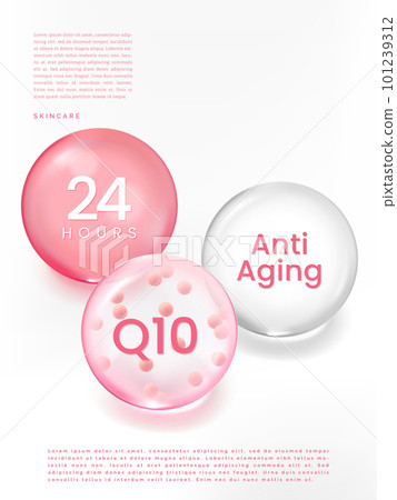 Vector 3D Illustration Beauty, Health Care or Cosmetics Cell or Molecule Ingredients Icon for Beauty, Cosmetics and Skin Care Graphics. 101239312