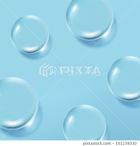 Vector Realistic Clear or White Crystal Sphere 3D illustration for Beauty and Cosmetics Poster, Book Cover or Advertisement Background. 101239330