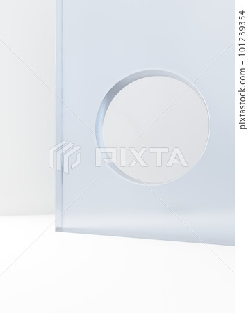 3D Rendering Minimal Studio Shot Pastel Color Transparent Acrylic Board and Round Window with Sunlight Product Display Background for Fashion, Cosmetics and Trendy Products. 3D Rendering Minimal Studio Shot Pastel Color Transparent Acrylic Board and Round Window with Sunlight Product Display Background for Fashion, Cosmetics and Trendy Products. 101239354