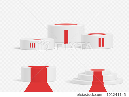 Podium pedestal realistic 3D vector illustration 101241143