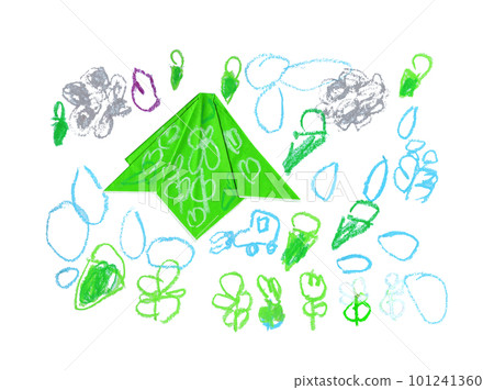 兒童畫的一座山 101241360