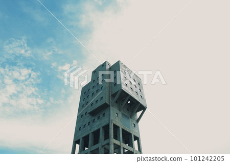 Former Shime mining office shaft tower in Shime town, Fukuoka prefecture. 101242205