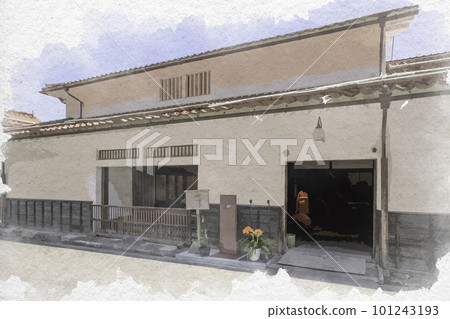 Watercolor style Omori townscape of Iwami Ginzan Silver Mine Kumagai Family Residence Ota City, Shimane Prefecture Watercolor style Omori townscape of Iwami Ginzan Silver Mine Kumagai Family Residence Ota City, Shimane Prefecture 101243193