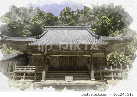 水彩畫風格的石見銀山大森街景Shogenji Temple Main Hall Ota City, Shimane Prefecture 水彩畫風格的石見銀山大森街景Shogenji Temple Main Hall Ota City, Shimane Prefecture 101243512