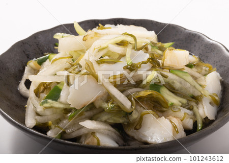 Bamboo shoots turnip and cucumber dressing 101243612