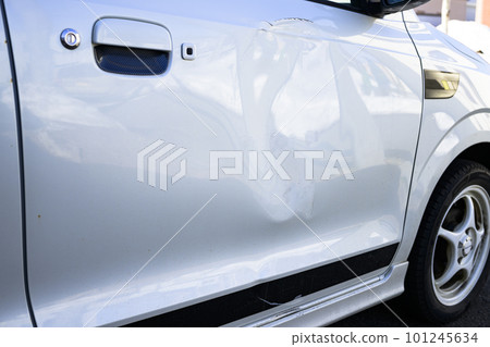 car smashed door car smashed door 101245634