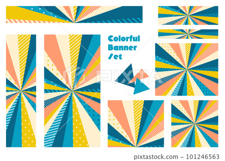 橫幅設置_集中線_彩色 101246563