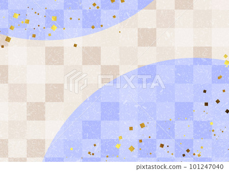 帶紫色圓圈的金葉的白色方格背景 帶紫色圓圈的金葉的白色方格背景 101247040