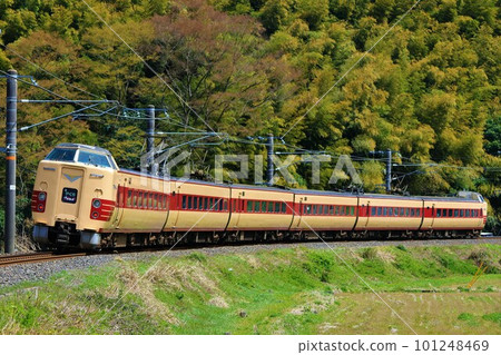 [JR West Japan] Series 381 "Yakumo" ~JNR Color~ (Hakubi Line: Kurosaka ~ Negame) 101248469