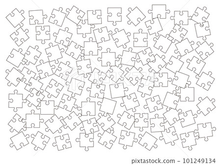 Scattered white jigsaw puzzle Scattered white jigsaw puzzle 101249134