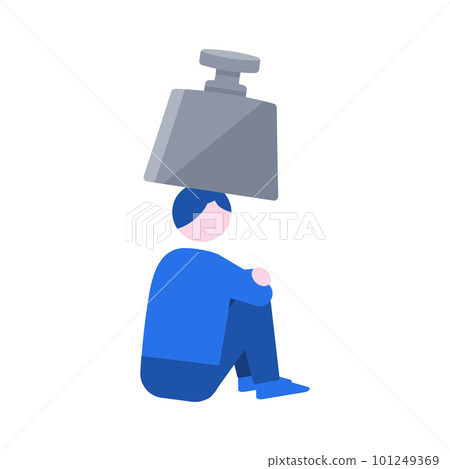 一個沮喪的人和重量 一個沮喪的人和重量 101249369